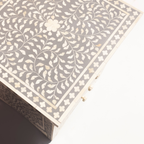 Handcrafted Grey Bone Inlay 3 Drawer Bedside Table