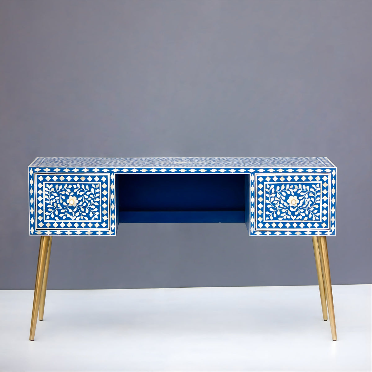 Shahraaz Bone Inly Blue or White Study Desk