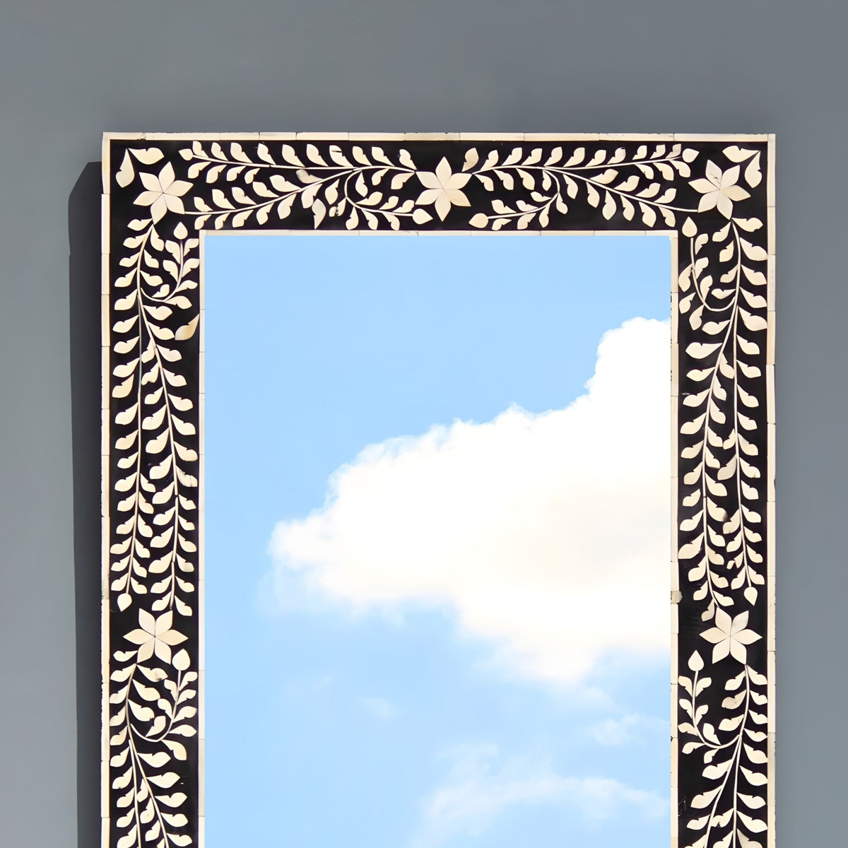Mehrang Bone Inlay Floral Wall Mirror