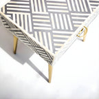 Aabha Sky Blue Bone Inlay 1 Drawer Bedside Table