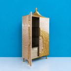 Virasat Handmade Brass Golden Peacock Wardrobe