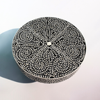 Rajwada Black and White Leaf Bone inlay Coffee Table