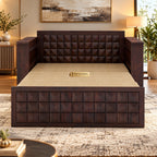Sheesham Wood 2 Seater Walnut Sofa Cum Bed