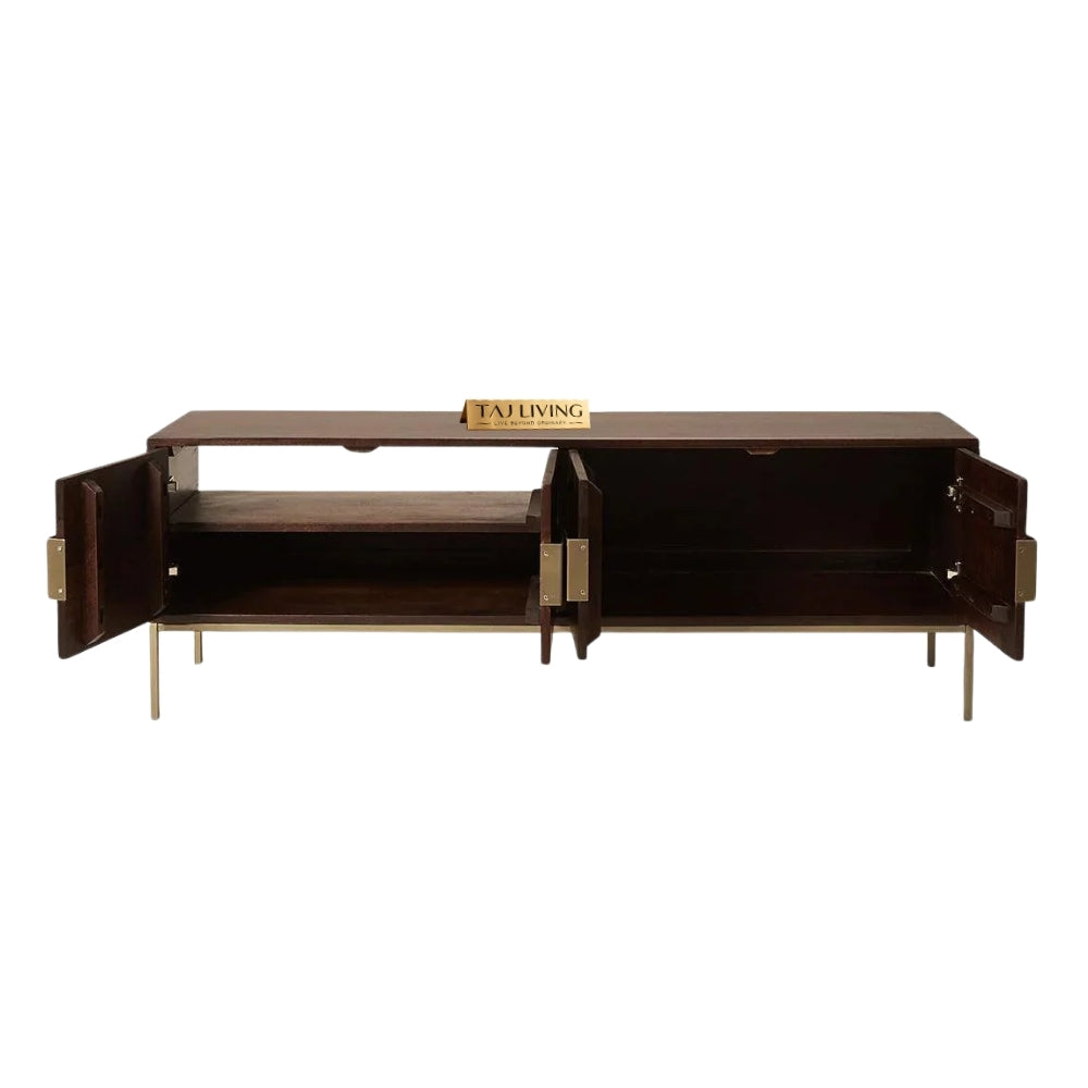 Gulshan Mango Wood TV unit with 2 side drawers