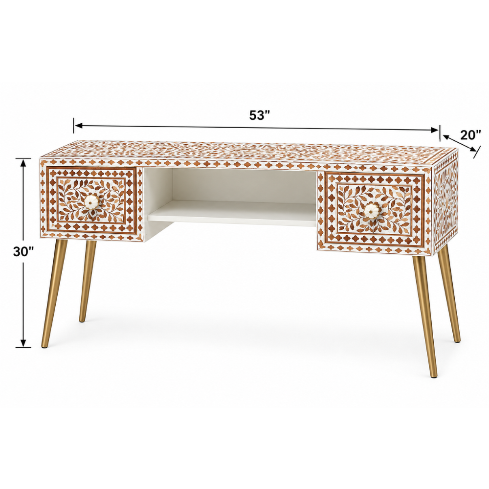 Dharti Wooden Bone Inly Working Desk for Work