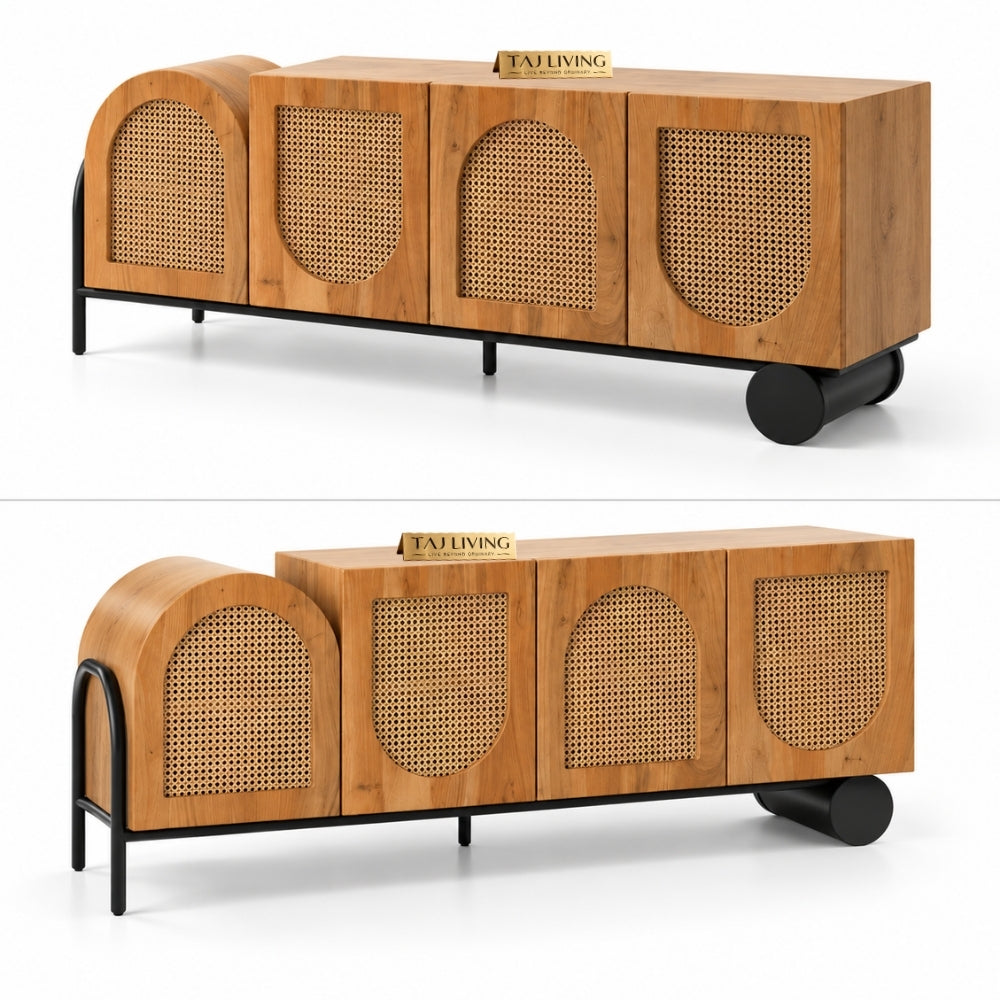 Dastarkhwan Mango wood with Rattan TV Unit