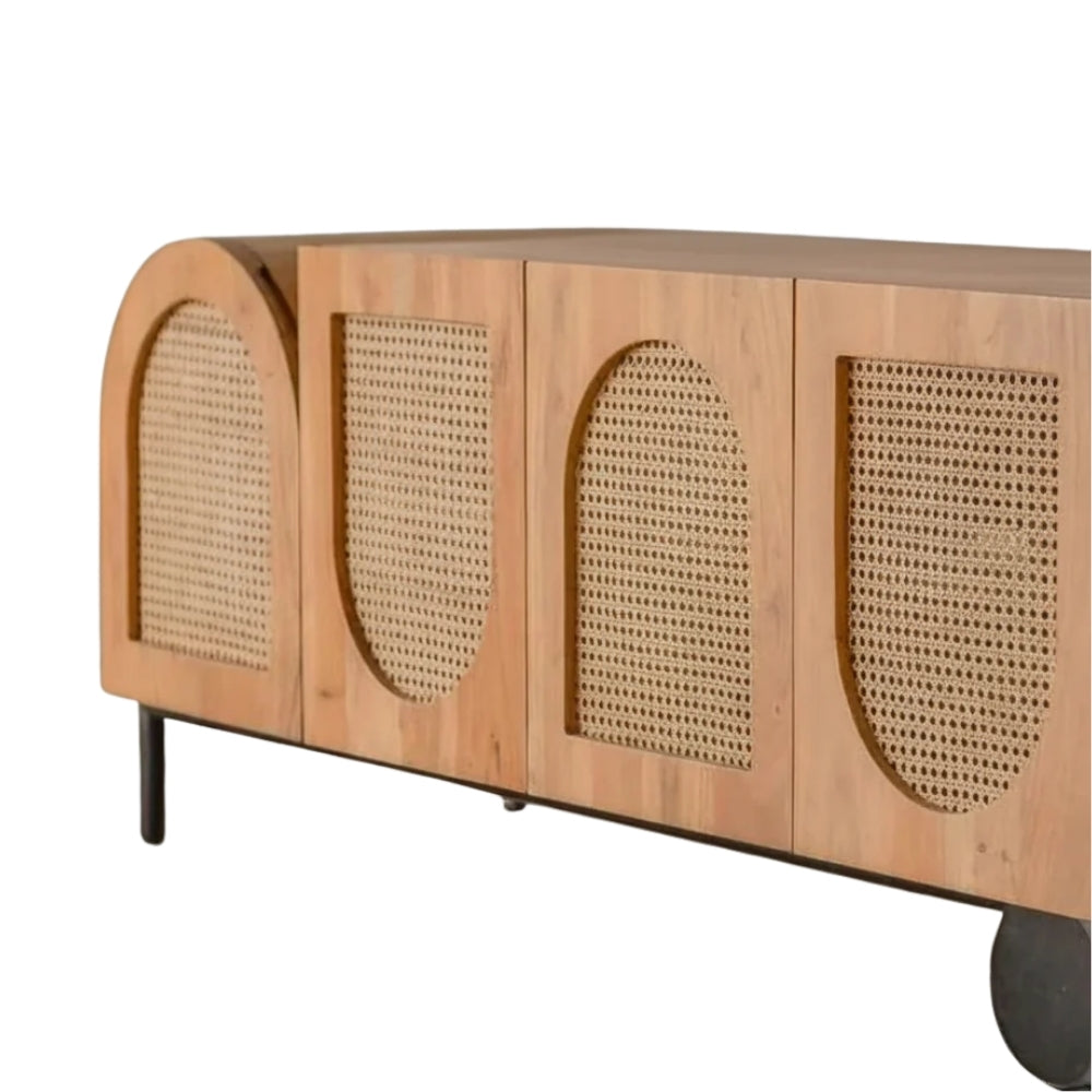 Dastarkhwan Mango wood with Rattan TV Unit