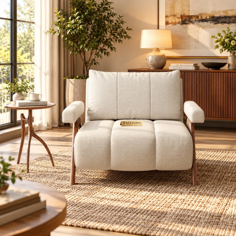 Modern 3-in-1 Convertible Sleeper Reclining Sofa Chair with Adjustable Backrest