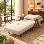 Modern 3-in-1 Convertible Sleeper Reclining Sofa Chair with Adjustable Backrest