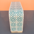 Mandapa Handmade Bone Inlay Console Table - Geometric Pattern