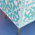 Rajwadi Bone Inlay Chest of 6 Drawers