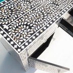 Mandana Bone Inlay Sideboard with Floral Pattern – Handcrafted Storage Cabinet