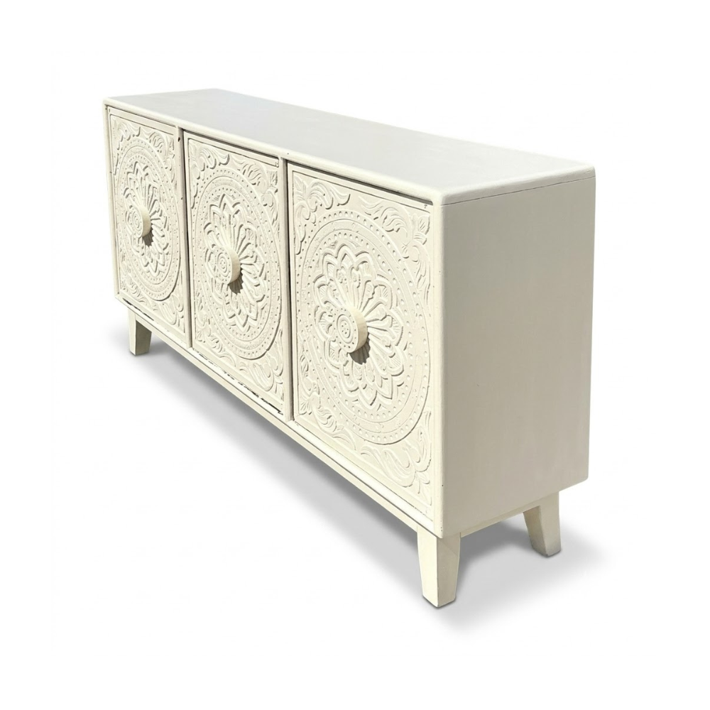 Mandana Hand Carved 3-Door Sideboard