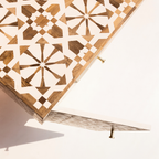 Bone inlay 2 Door Cabinet with Geometric Pattern