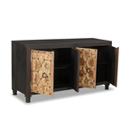 Vintage Distressed Doors Two Tone Sideboard