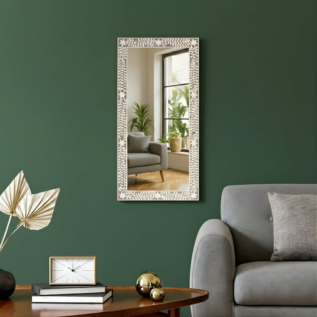 Rangdhar Modern Bone Inly Wall Mirror for Home Hover Image