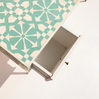 Moroccan Bone Inlay Console / Writing Desk with Gold-Tone Legs