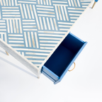 Jodhana Bone Inlay Sky Blue Console Table / Home - Office Study Desk