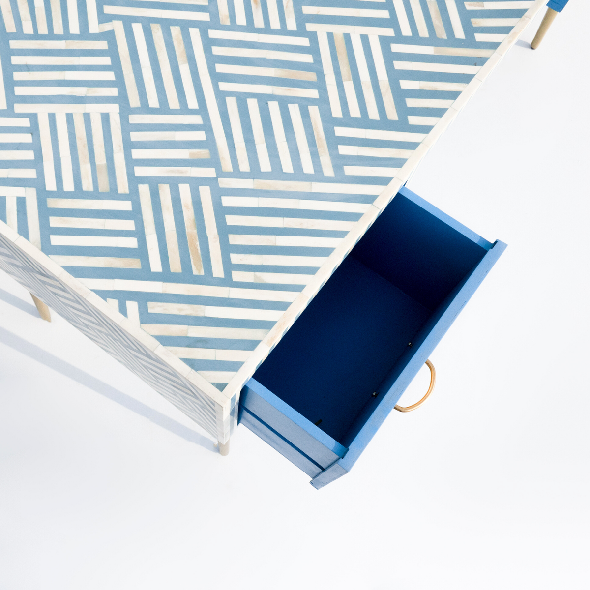 Jodhana Bone Inlay Sky Blue Console Table / Home - Office Study Desk