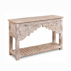 Rajwada Handmade White Wash Console Table