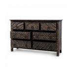 Meerabagh Hand Carved Chest of 7 Drawers