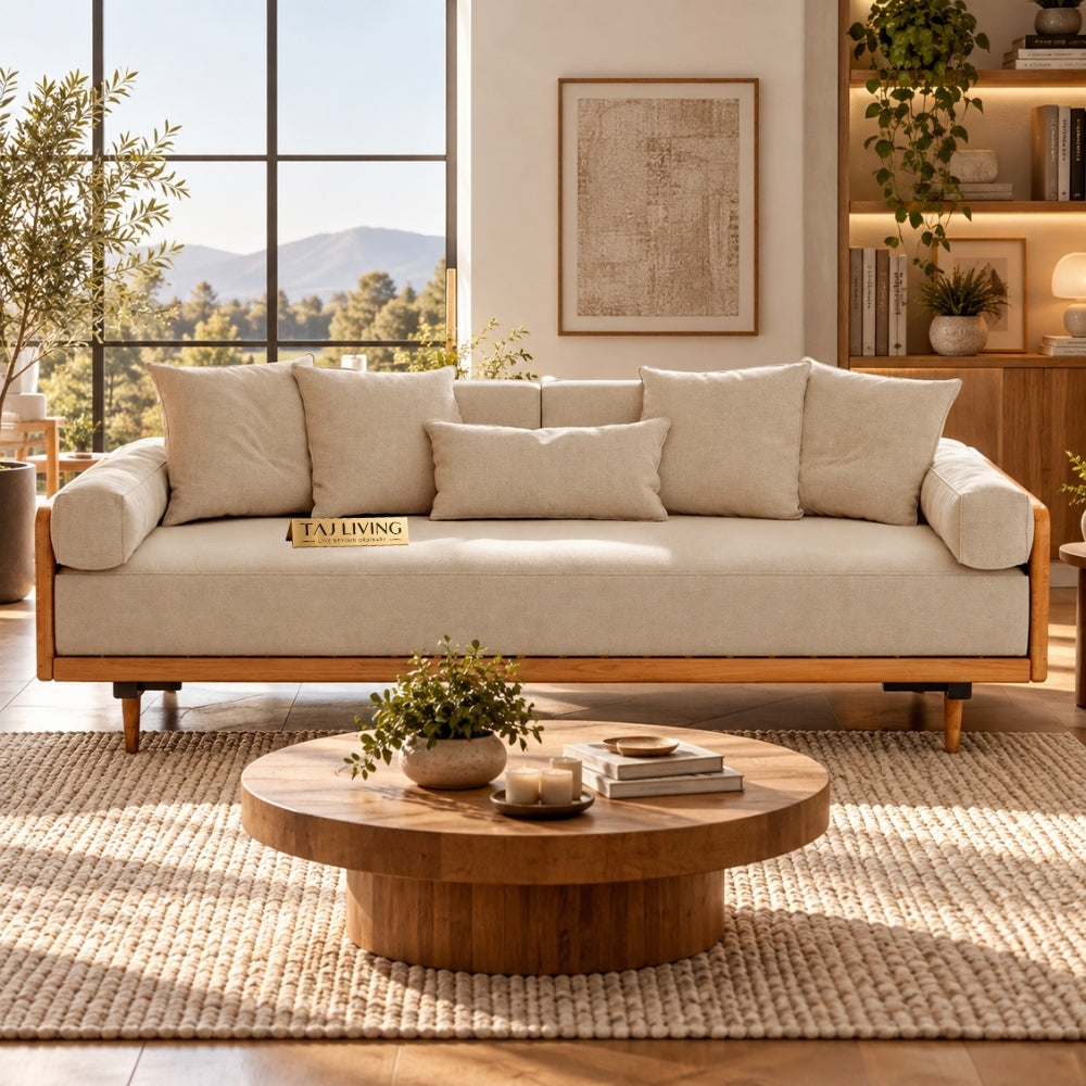 3 Seater Sofa CumBed – Modern Solid Wood Sofa Bed