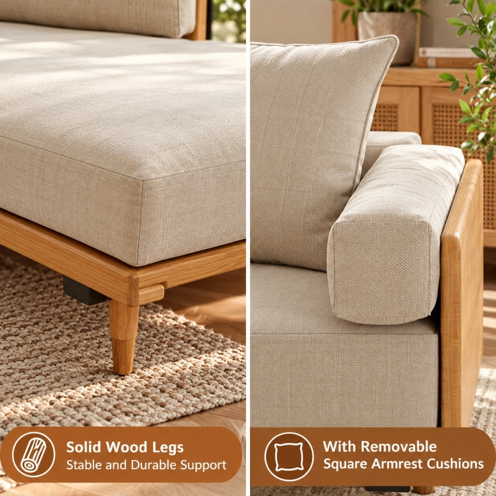 3 Seater Sofa CumBed – Modern Solid Wood Sofa Bed
