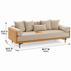 3 Seater Sofa CumBed – Modern Solid Wood Sofa Bed