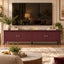 Charbagh Handmade 180cm Wide Red-Brown Solid Wood TV Unit