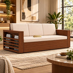 Restova Wooden Sofa Bed ( Sagwan (Teak Wood Outer Frame )