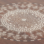 Riwaayat Hand-Carved Wooden Bone Inlay 6 - seater Dining Table