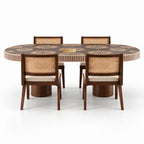 Bone Inlay Dining Table – Handcrafted 6 Seater Luxury Dining Table