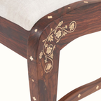Aangan Upholstered Wooden Inlay Dining Chair (2 Pcs)