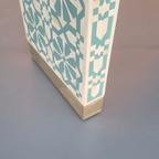 Mandapa Handmade Bone Inlay Console Table - Geometric Pattern