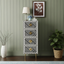 Ghoomar Bone Inlay 4 Drawer Storage Chest with Brass Finish Legs
