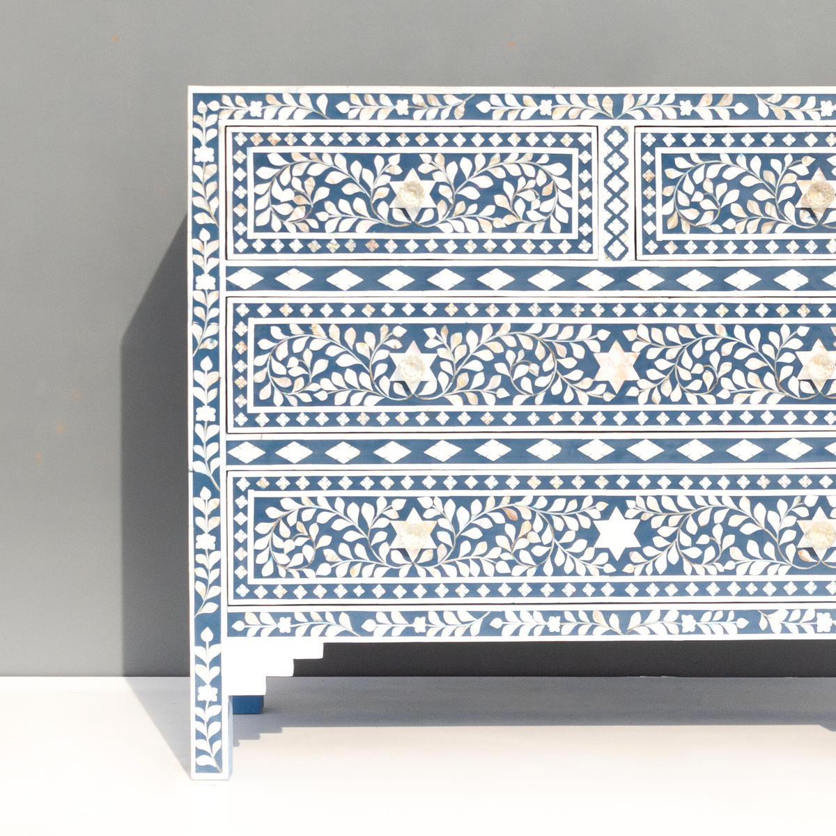 Rajbagh Bone Inlay Chest of 4 Drawers