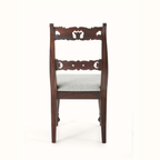 Sultanat Upholstered Carved Wooden Dining Chair (2 Pcs)