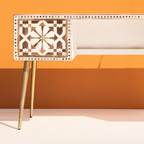 Bone Inlay 2 Drawers Study Office Desk Moroccan Pattern