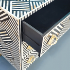 Zardozi Bone Inlay Chest of 9 Drawers Living Rooms, Bedrooms, Hallways