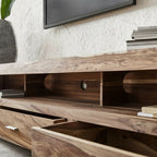 Abu Dhabi TV Unit with 3 Drawers and 3 Open Shelves