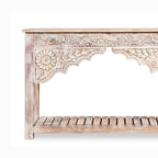 Rajwada Handmade White Wash Console Table