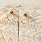 Rajmira Lyovy Carved Mango Wood Sideboard