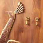 Maharaja Wooden Peacock Storage Cabinet