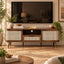 Curved Rattan 150cm TV Unit, Walnut