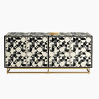 Bone Inlay 4 Door TV Unit Media Cabinet