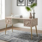 Dharti Wooden Bone Inly Working Desk for Work