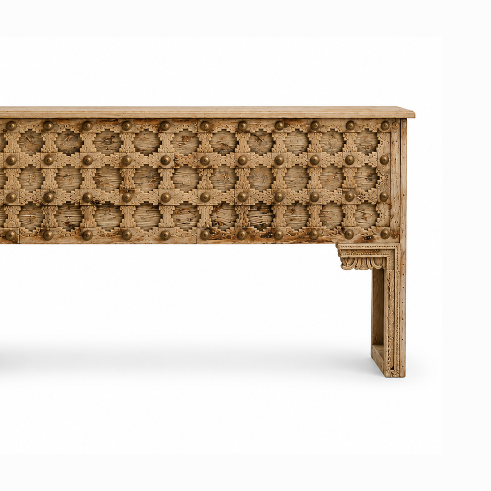 Handmade Made Vintage Touch Solid Mango Wood Console Table