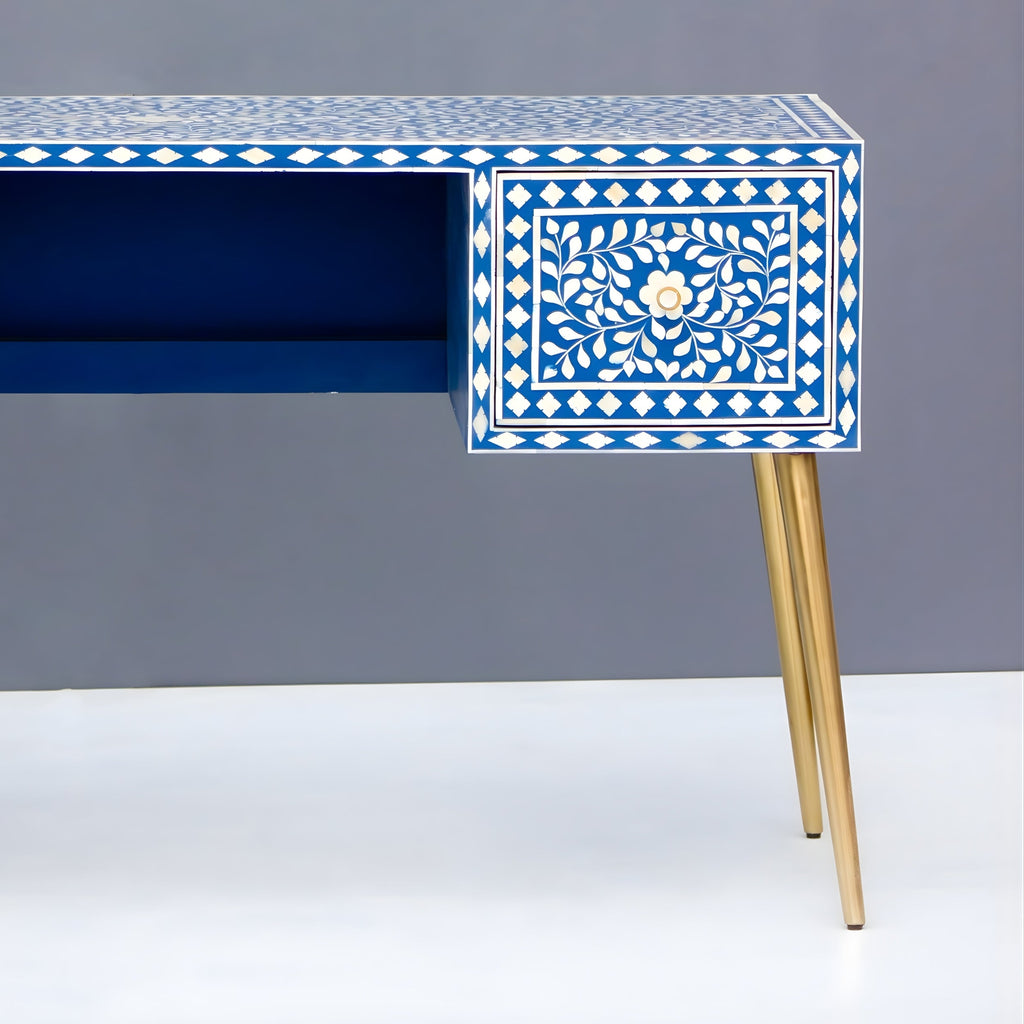 Shahraaz Bone Inly Blue or White Study Desk