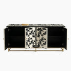 Bone Inlay 4 Door TV Unit Media Cabinet