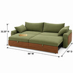 Norvia Sofa Cum Bed – Premium Convertible Wooden Sofa Bed